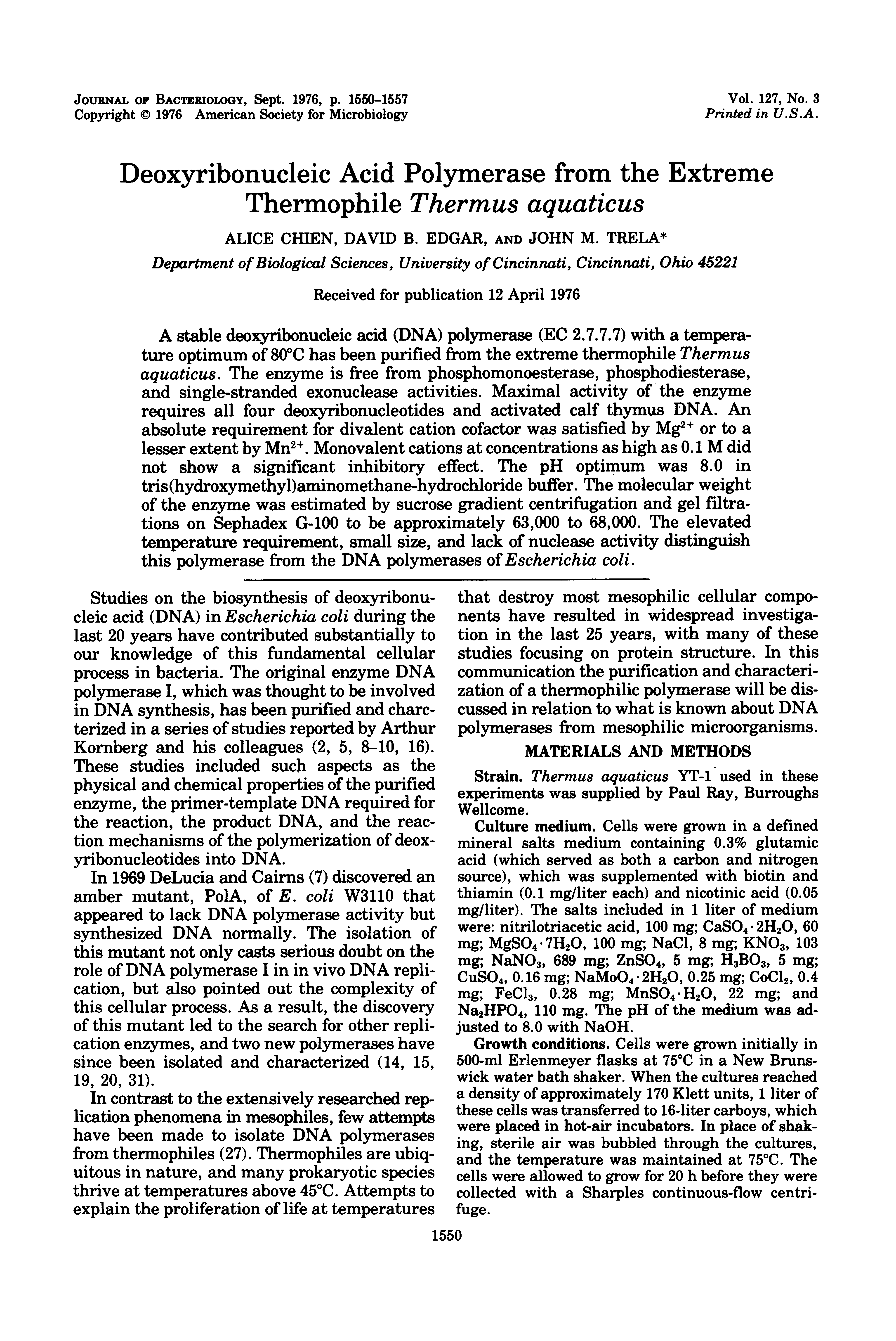 Chien et al. 1976 landmark paper